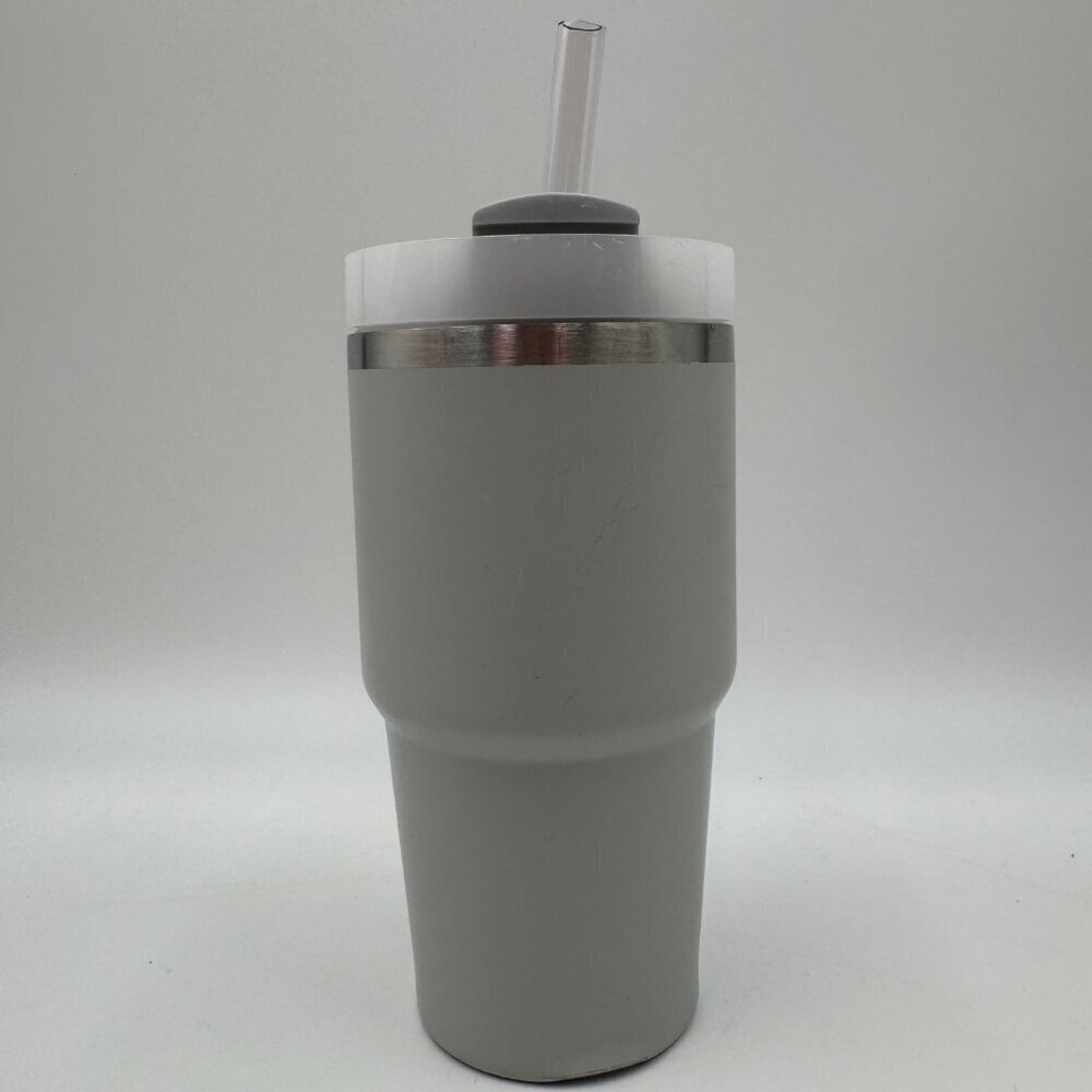 Stanley Insulated Stainless Steel Grey 20oz Cup with new Straw - Picture 2 of 8